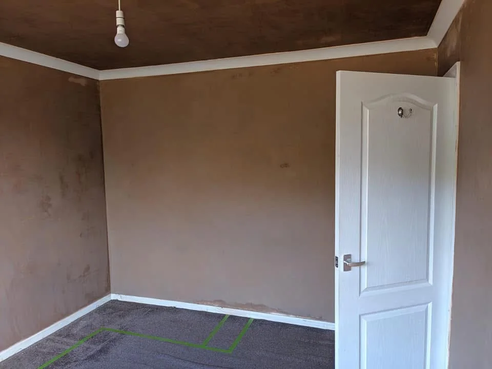 Interior room wall finish