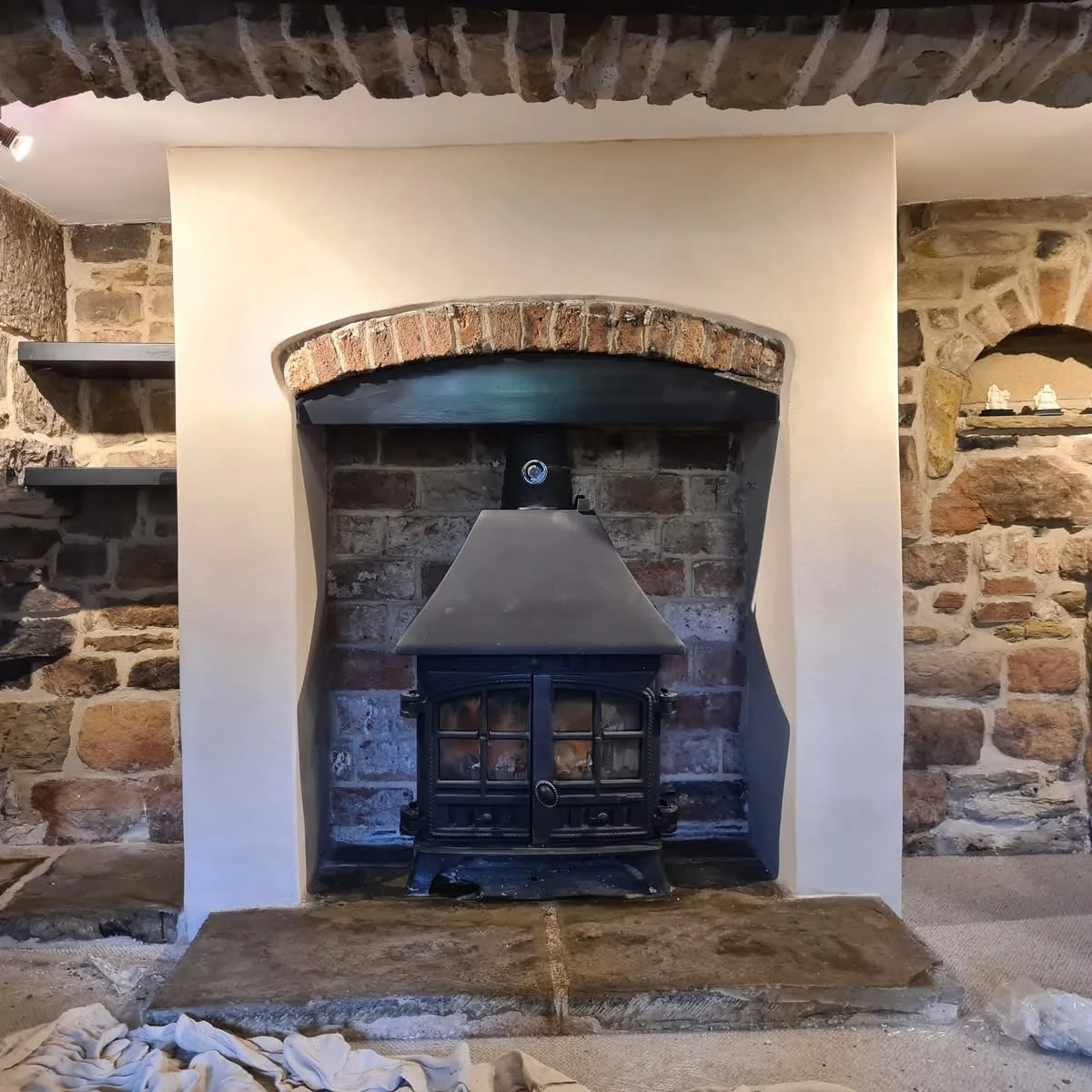 Feature fireplace finish
