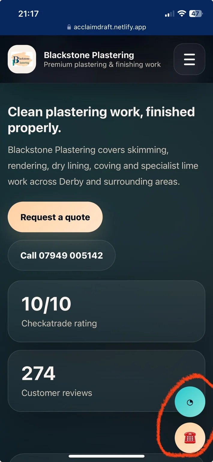 Bay window plastering finish